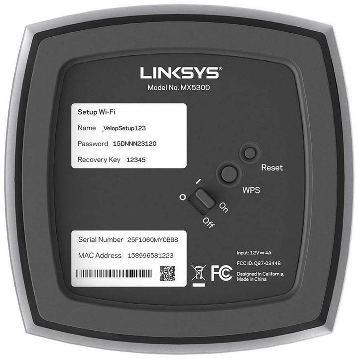 Actual product image Linksys Velop WiFi 6 AX5300 Mesh-WLAN Tri-Band-System 1er-Pack (MX5300)