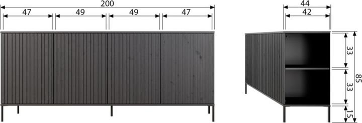 Image du produit Woood Gravure (85 x 200 x 44 cm)