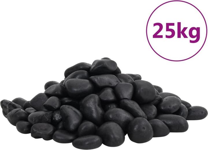 VidaXL Polished pebbles 25 kg black 2-5 cm, colour (Embellishment, other buildings)