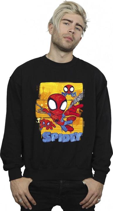 Actual product image Mens Spidey And His Amazing Friends Flying Sweatshirt (L)