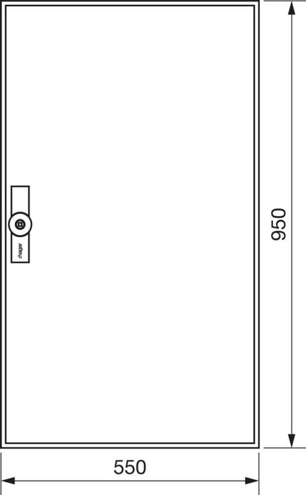 Actual product image Hager Wall distributor ZB22W IP54 950x550x205