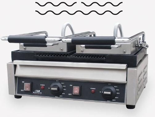 Immagine prodotto Mayfair Paninigrill 2 Deckel gerillt 230V/2400W CH Stecker 475x520x270 mm CNS