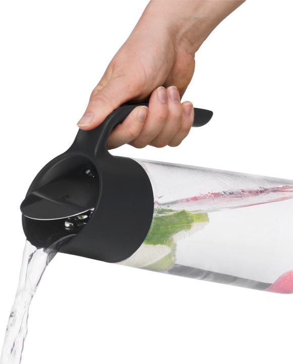 Produktbild WMF Wasserkaraffe 1l Glaskaraffe mit Griff Fruchtspiess Nuro CloseUp-Verschluss (1 l)