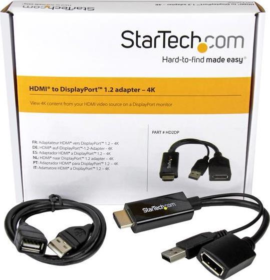 Actual product image StarTech 4K HDMI to DisplayPort adapter (HDMI, 25.50 cm)