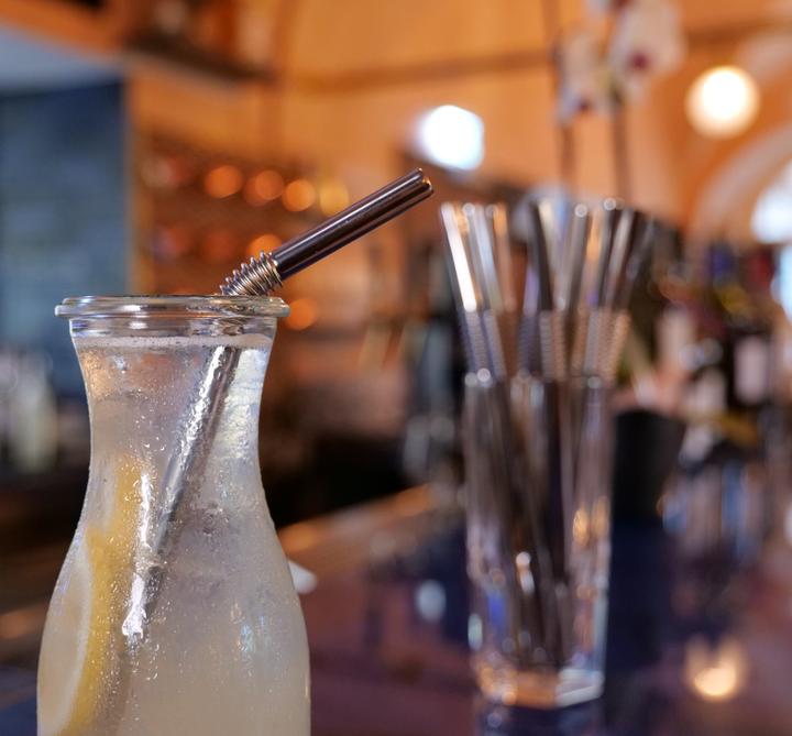 Actual product image Turtleneck Straw Bendable stainless steel drinking straws (8 x)