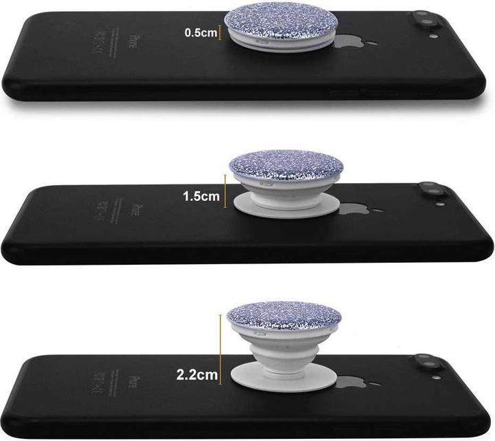 Image du produit PhoneLook Pop Socket 3D Paillettes Support de doigt interchangeable pour Smartphone / Tablettes