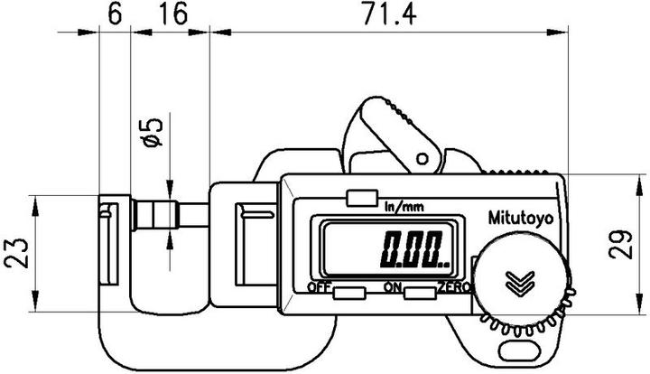 Actual product image Mitutoyo Thickness gauge