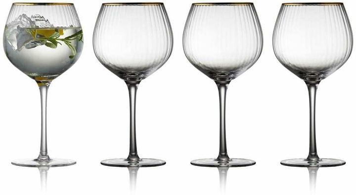 Lyngby 65 cl - Glas - Klar/guldkant (6.50 dl, 4 x, Gin Gläser)