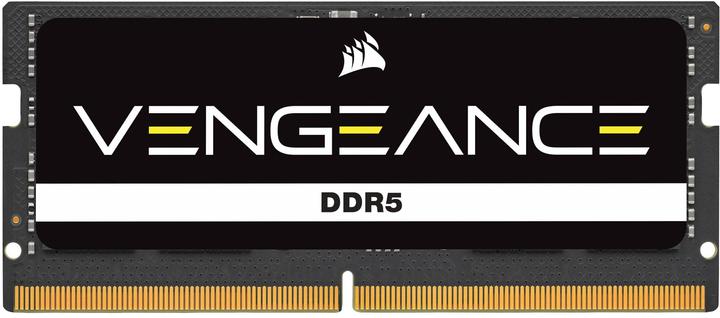 Immagine prodotto Corsair DDR5, 5200MT/s 32GB 1 x32GB SODIMM, Unbuffered, 44-44-44-84, PCB nero, Std PMIC, 1,1V, VENGEANCE DD (1 x 32GB, 5200 MHz, RAM DDR5, SO-DIMM)