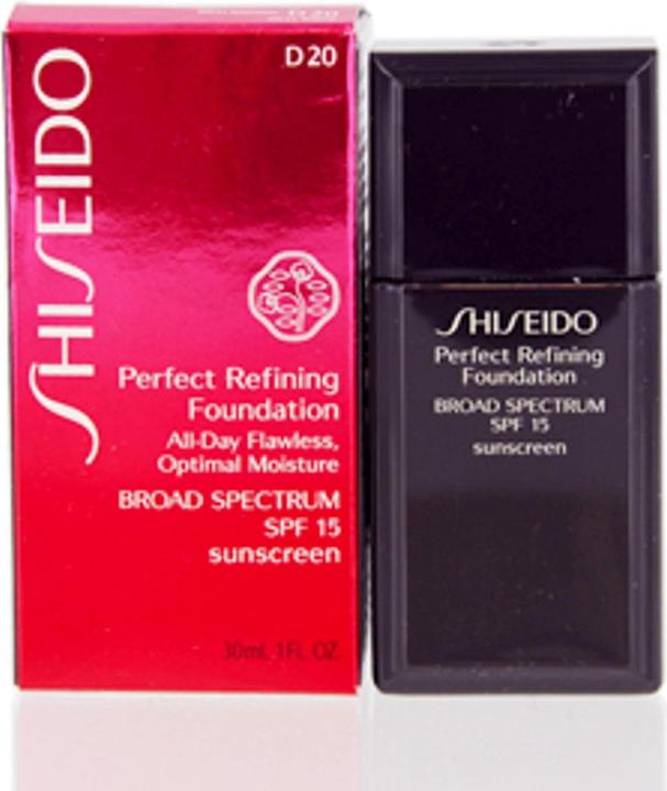 Actual product image Shiseido Perfect Refining Foundation SPF 15 D20 30ml (D20 Rich Brown)