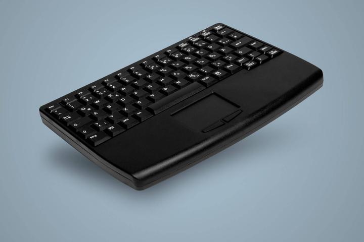 Actual product image Active Key Hygiene Notebook Style Touchpad Keyboard Fully Sealed Watertight USB Black (DE, Cable)