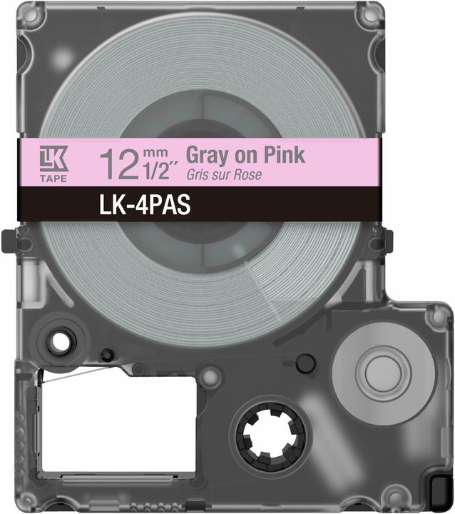 Produktbild Epson LabelWorks LK-4PAS - Soft Pink/Gra (1.20 cm, Rosa, Grau)