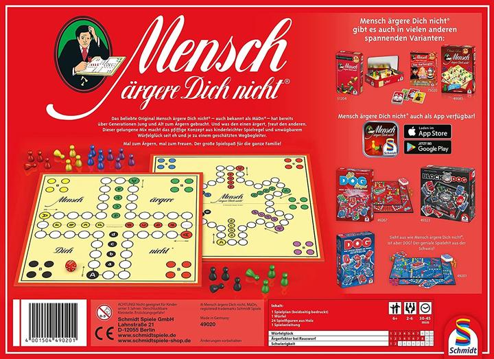 Produktbild Schmidt Spiele Mensch ärgere Dich nicht (Jubiläumsausgabe) (Deutsch)
