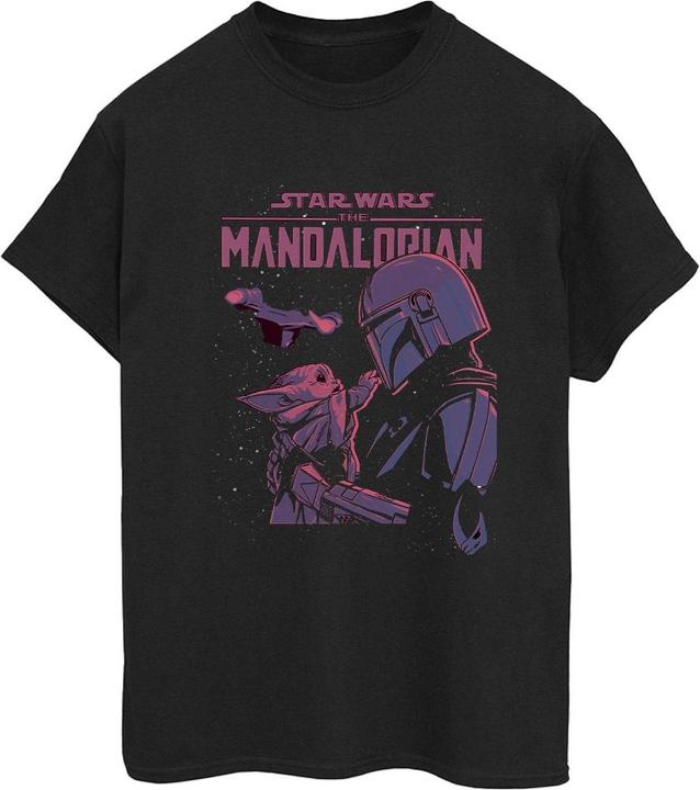 Immagine prodotto Star Wars The Mandalorian Hello Friend Maglietta Ampia Donna (3XL)