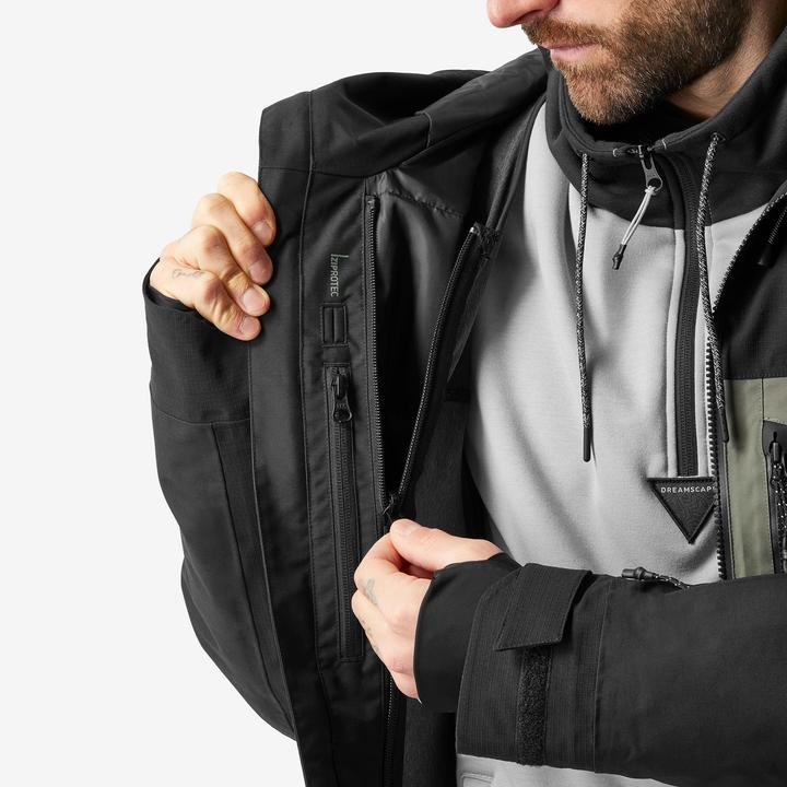 Actual product image Dreamscape Snowboard jacket men's ski jacket - SNB 500 Ziprotect khaki/black (XL)