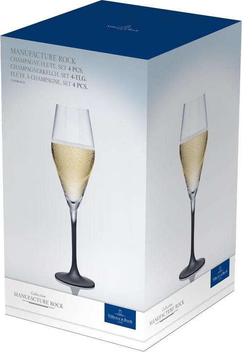 Actual product image Villeroy & Boch Manufacture Rock (26 cl, 4 Glasses, Champagne glasses)