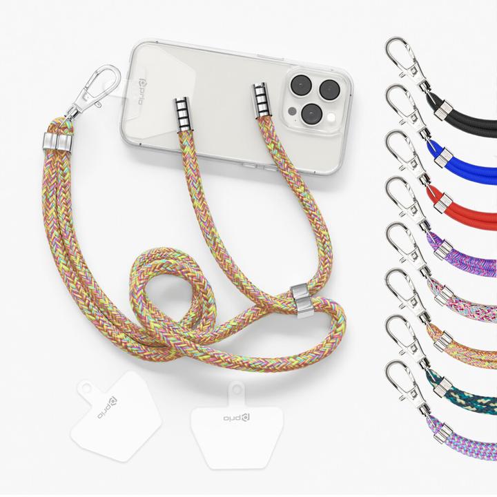 Produktbild prio Universelles Handy-Umhängeband 0.7m Regenbogen-Mix