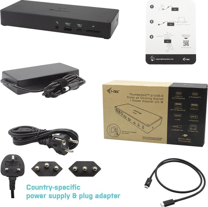 Produktbild i-tec Triple Dock (Thunderbolt, 3 Ports)