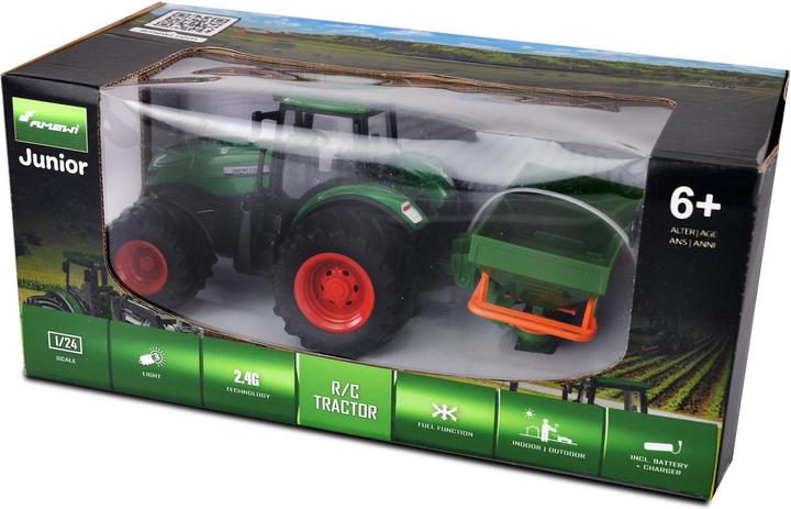 Produktbild Amewi Traktor mit Düngerstreuer, Grün 1:24, RTR (RTR Ready-to-Run)