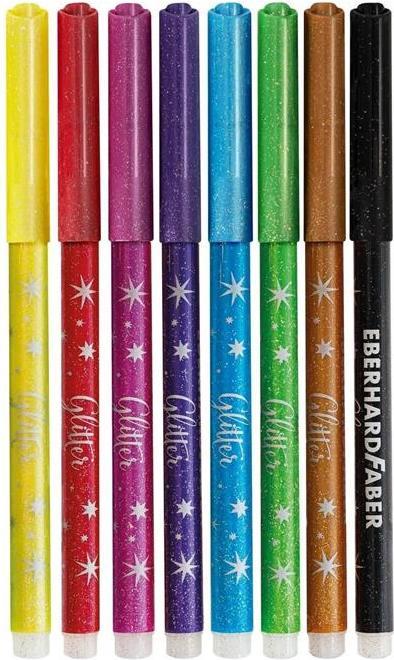 Immagine prodotto EberhardFaber Penna in fibra Glitter (Multicolore, 8 x)
