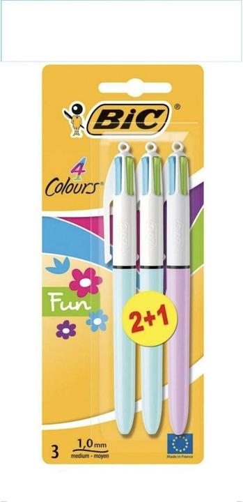 Image du produit Bic 4 Colours Original (Rose|Violet|Vert|Turquoise, Turquoise|Rose|Lime Green métallisé|Violet, 1 x)
