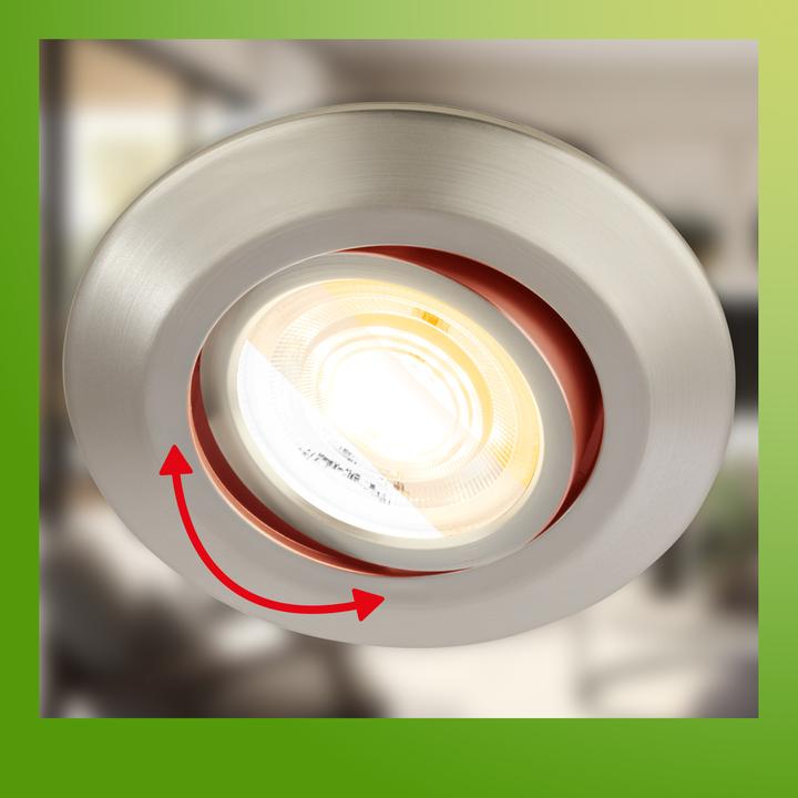 Immagine prodotto Briloner Set di 3 luci da incasso LED ultrapiatte e sostenibili (520 lm)