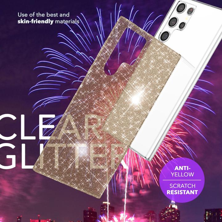 Produktbild Nalia Klare Glitzer Silikon Hülle (Samsung Galaxy S24 Ultra)