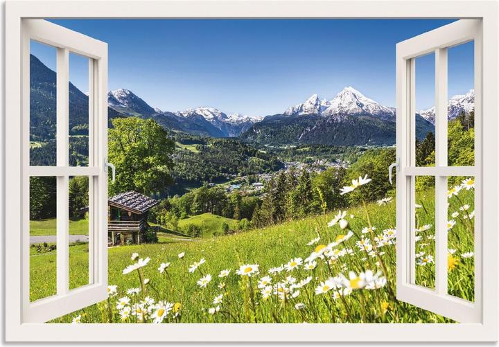 Immagine prodotto Artland Alpi Bavaresi, finestra bianca T5TQ (70 x 50 cm)