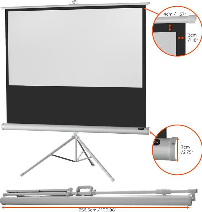 Actual product image Celexon Economy tripod screen - Projection screen with tripod - 280 cm (110") (96.06", 16:9)