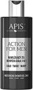 Actual product image Apis Natural Cosmetics Apis - Action For Men 3in1 moisturising face and hair wash gel 300ml (300 ml)