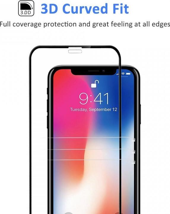 Produktbild Screenguard Apple iPhone XS Max Full Screen Panzerglas Schutzfolie 2.5D 9H (1 Stück, Apple iPhone XS Max)