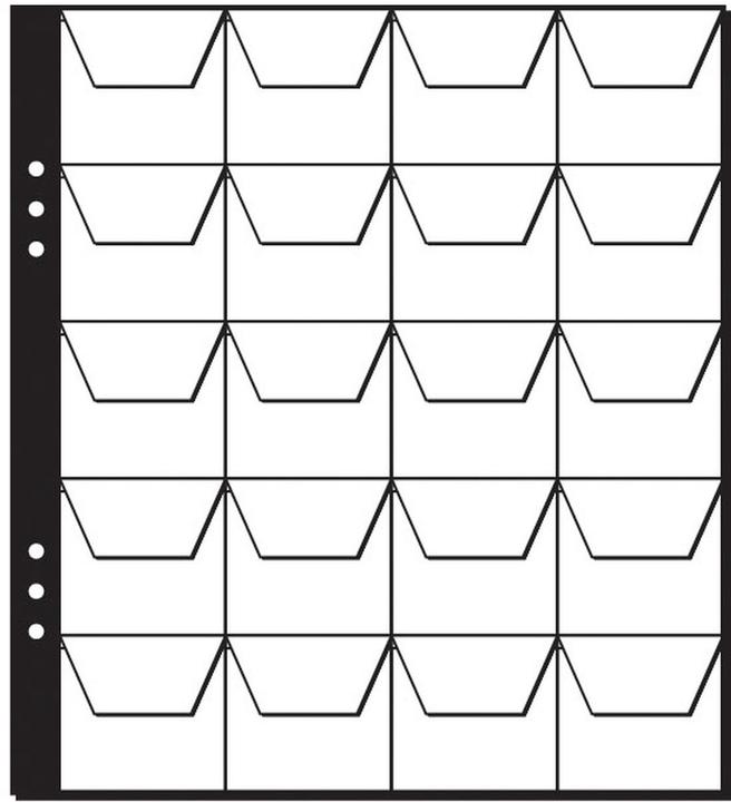 Image du produit Pagna Pochettes de monnaies, 20 cases... 45 x 45 mm, 215 x 235 mm (21,5 x 23,5 cm)