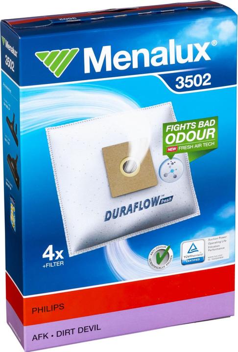 Immagine prodotto Menalux 3502 / 4 sacchetti per aspirapolvere / 1 microfiltro / Duraflow /Philips / AFK / Alaska (5 x)