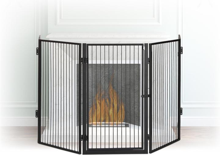 Actual product image Relaxdays Fireplace guard (220 x 1.5 x 76 cm)