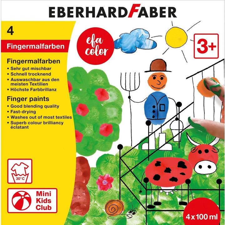 Immagine prodotto EberhardFaber Vernice per dita 100 ml, set di 4 (Ordinati, 400 ml)