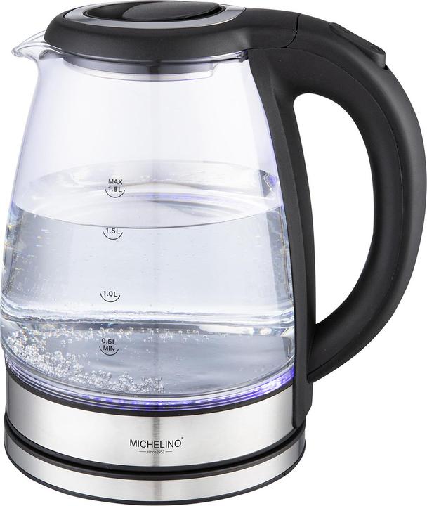 Productafbeelding Magni Michelino Waterkoker Glas EDS Zilver 1,8L 74356 (1.80 l, EU-stekker)
