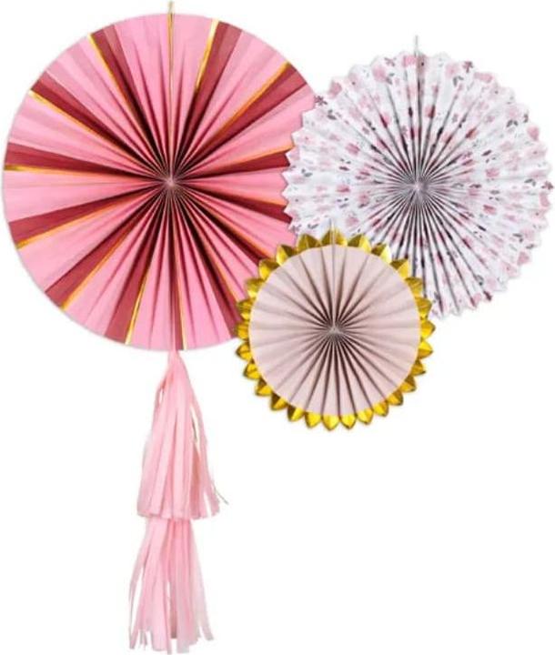 Produktbild Partydeco Decorative Rosettes Flowers, mix, 26-43 cm (1 pkt / 3 pc.)