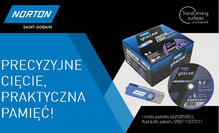 Image du produit Norton BOUCLIER. VULCAN 230 x 1 9mm 50/pcs. A46S MÉTAL+64 GO MÉMOIRE USB (64 Go)