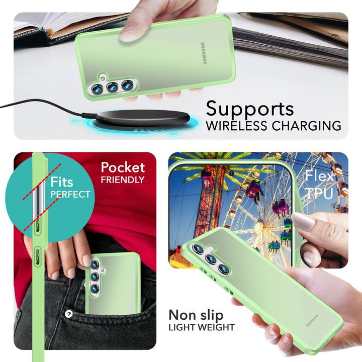 Actual product image Nalia Semi-transparent hybrid cover with protective frame (Samsung Galaxy S24+)
