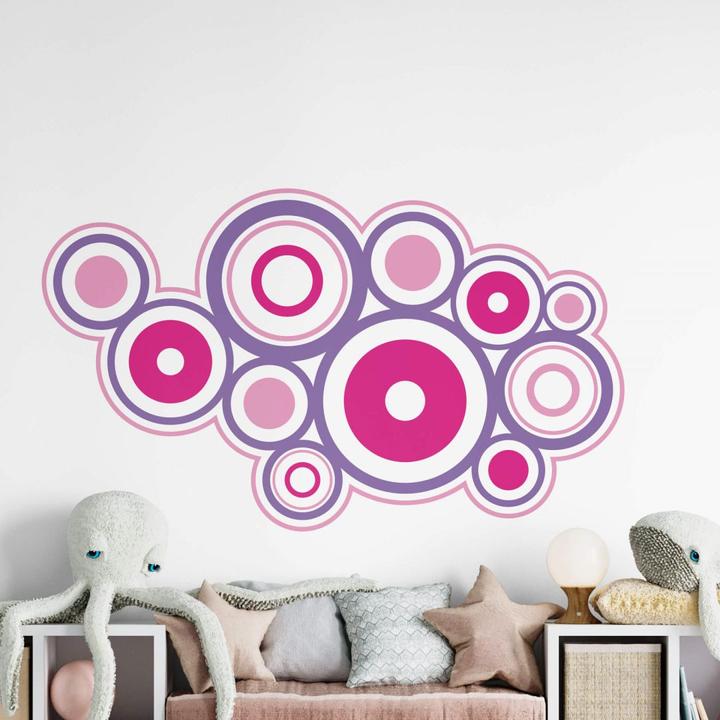 Image du produit Trenddeko Anneaux rétro roses (60 x 35 cm)