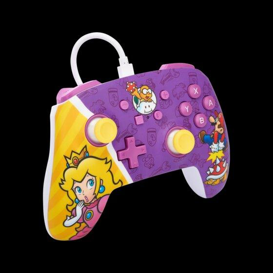 Produktbild PowerA Enhanced Wired Controller - Princess Peach Battle (Switch, Switch OLED)