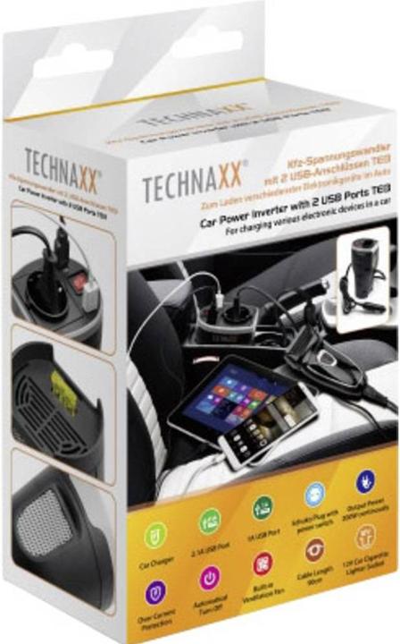 Actual product image Technaxx TE13 Automotive voltage converter