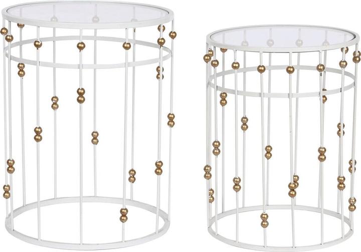 Produktbild Esprit Set of 2 tables Home White Golden 42 x 42 x 55 cm (42 x 42 x 55 cm)