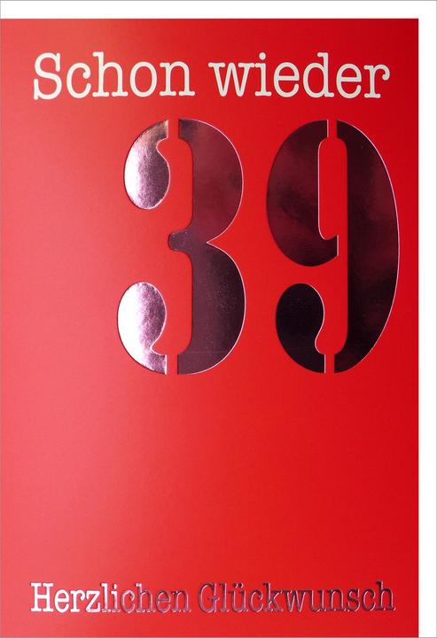Braun + Company Carte pliante "39 again (1 pcs)