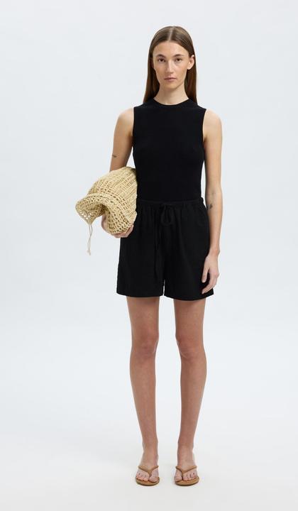 Image du produit Selected Femme Mid Waist Shorts aus Leinengemisch (38)