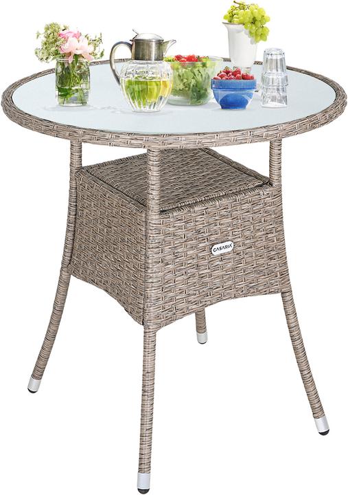 Immagine prodotto Casaria Tavolo da balcone in polyrattan (60 cm)