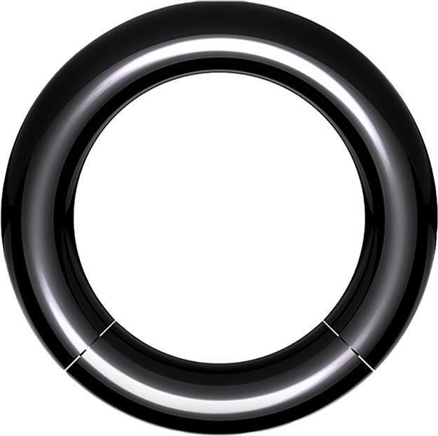 Star Piercing Segmentring schwarz (ohne Messing, Acryl)