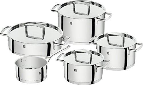 Zwilling Kochtopf-Set, 5 Teile (Pfannenset + Topfset, Edelstahl)