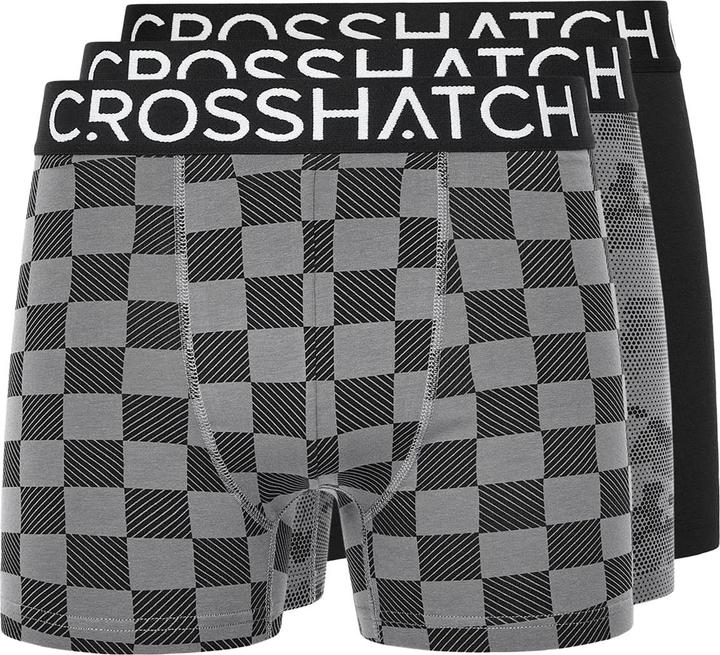 Actual product image Crosshatch Mens Bresler Boxer Shorts (Pack of 3) (L, pack of 3)
