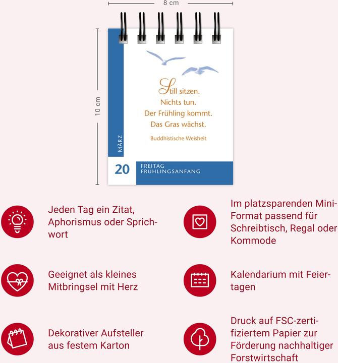 Image du produit Harenberg 365 gute Gedanken Mini-Geschenkkalender 2026 (Allemand)